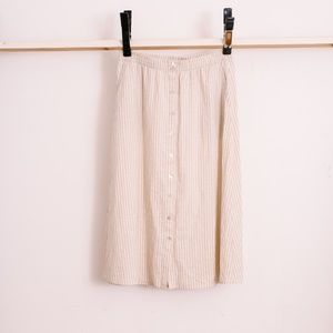 NWT Eileen Fisher Button Front Cotton Hemp Skirt